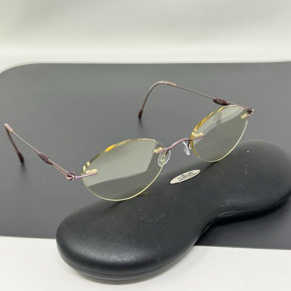 Silhouette M7374 /40 V6062 Titanium Pink Rimless Eyeglasses Frames